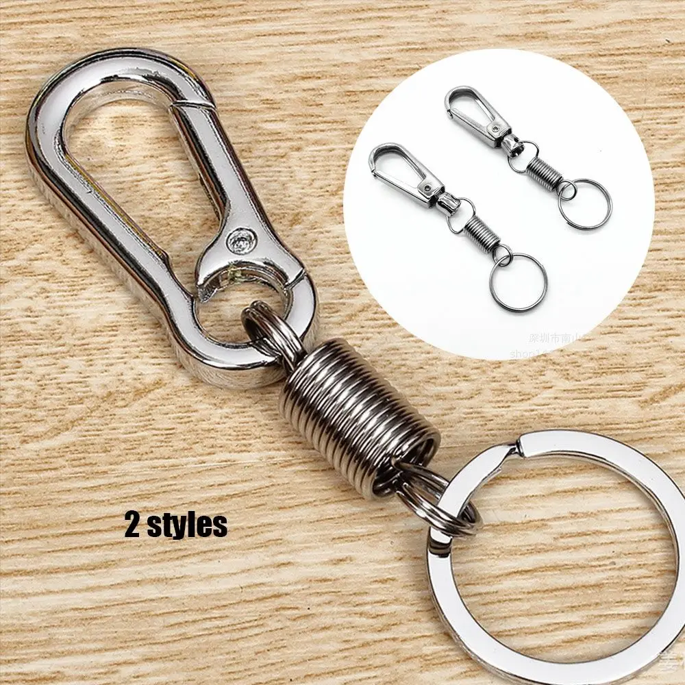 

Hot Sale Small Stainless steel Gourd Buckle carabiner keychain Waist Belt Clip anti-lost buckle hanging retractable keyring