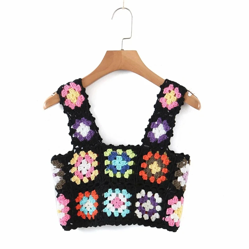 Майка женская трикотажная с цветочным принтом 264E |