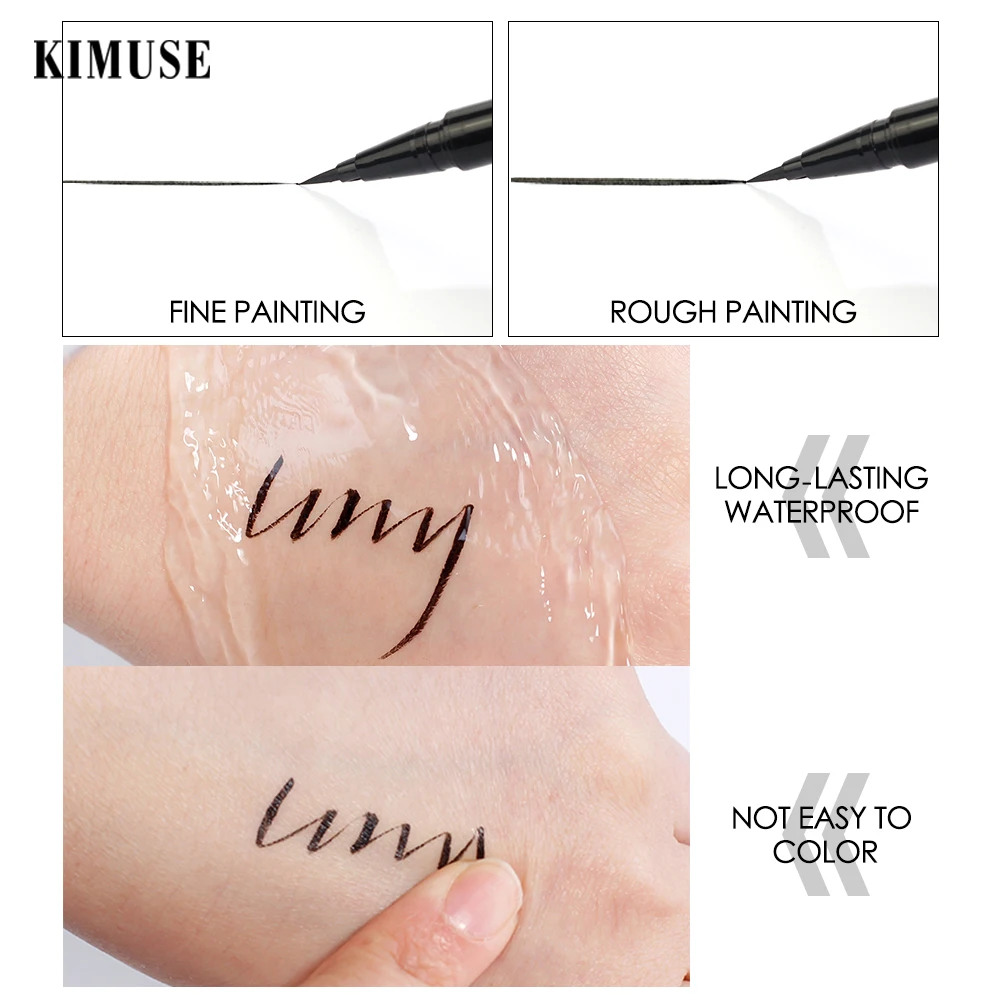 Жидкая подводка для глаз KIMUSE Стойкая карандаш косметика с защитой от пятен