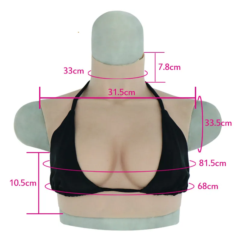 New B Cup Realistic Silicone Fake Boobs for Crossdresser Artificial Breast Forms for Drag Queen Shemale Transgender