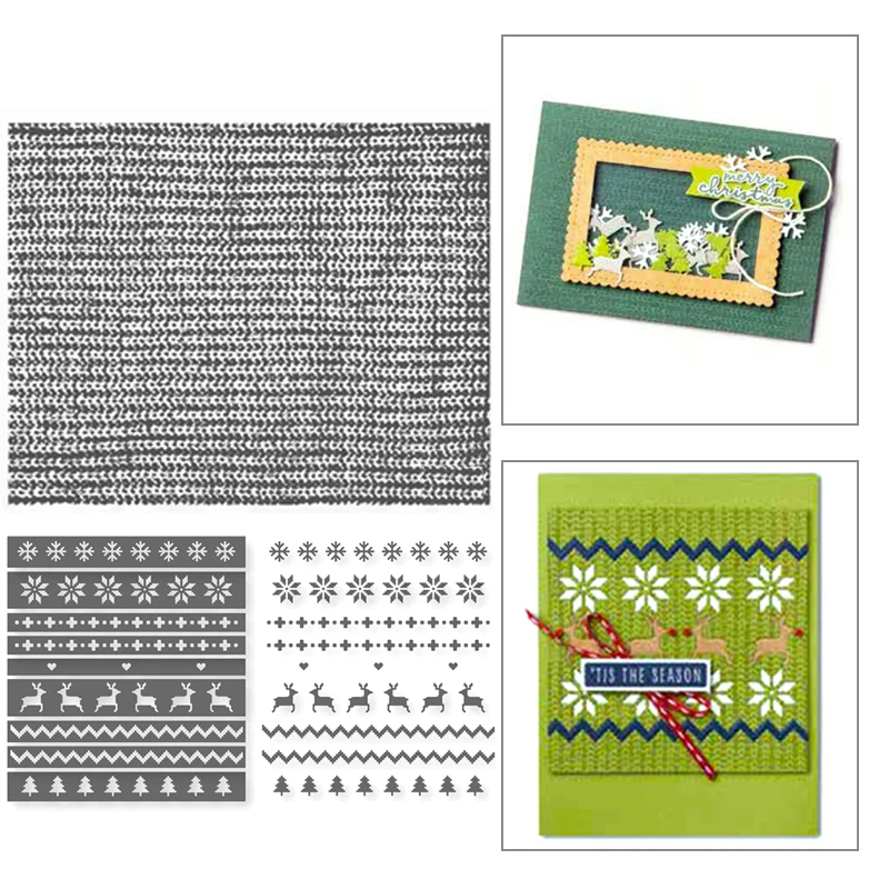 

Christmas Background Wavy Metal Cutting Dies And Stamps DIY Scrapbook Album Paper Card Decoration Craft Handmade Knife Die