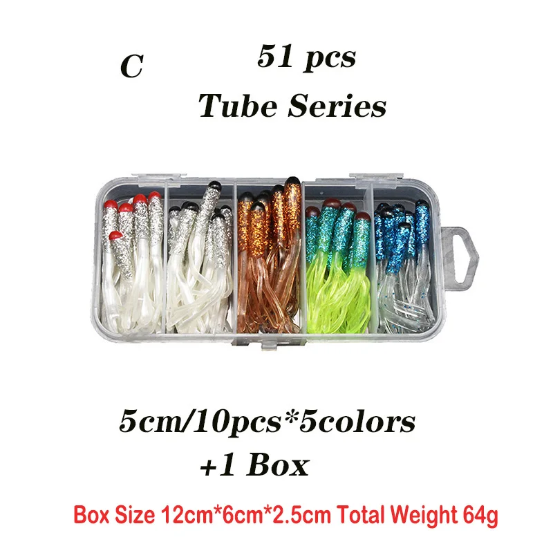 New Silicone Bait Fishing Lure Set Soft Lure Kit Shrimp Wobblers On Pike Shad Trout Bass Worm Trolls Isca Artifical Pesca Tackle
