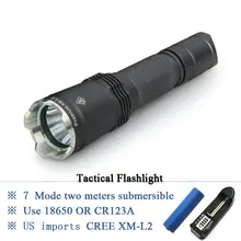 Тактический фонарь для самозащиты вспышка CREE XM L2 LED linternas