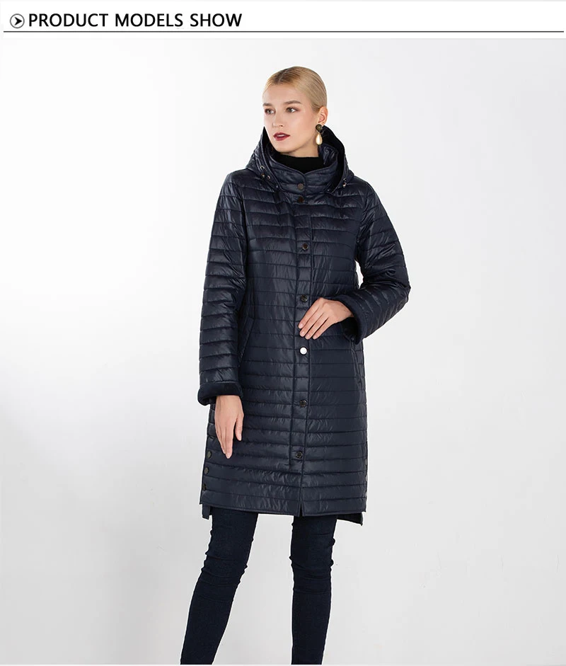 MODERN NEW SAGA Autumn Women Coat Warm Long Jacket Parka Femme Long Coat Female Quilted Coat Winter Overcoat Fleece Liner