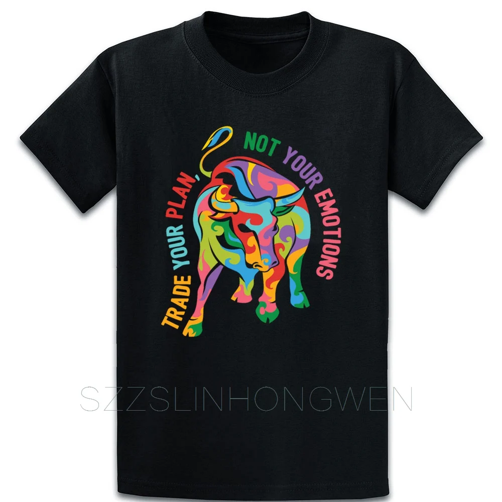 Быка Рынок запасы криптовалюты торговля футболка Новинка комических круглый