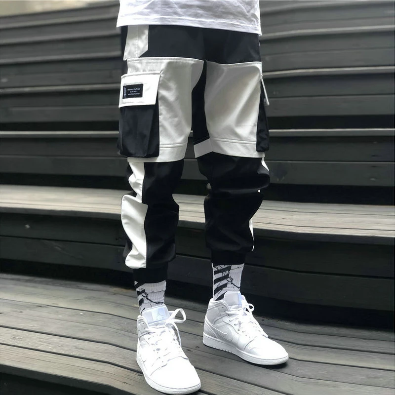 

Streetwear Men's Multi Pockets Cargo Harem Pants Hip Hop Casual Male Track Pants Joggers Trousers Fashion Harajuku Men Pants
