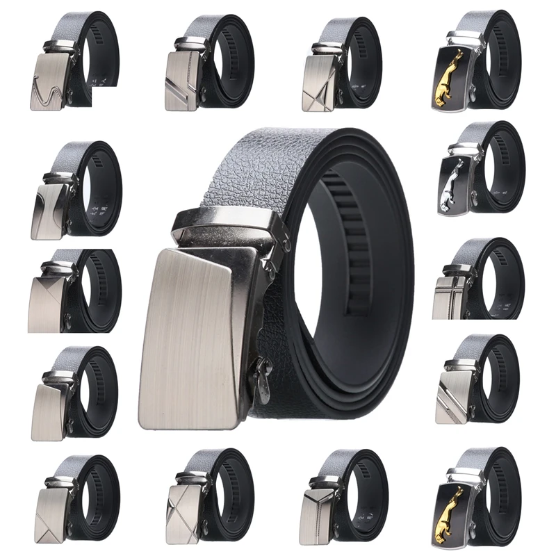 Мужской ремень из сплава с автоматической пряжкой простой стильный деловой