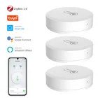 Датчик температуры и влажности Tuya ZigBee, умный дом на батарейках, работает с приложением Smart Life, голосовым управлением, Alexa Google Home