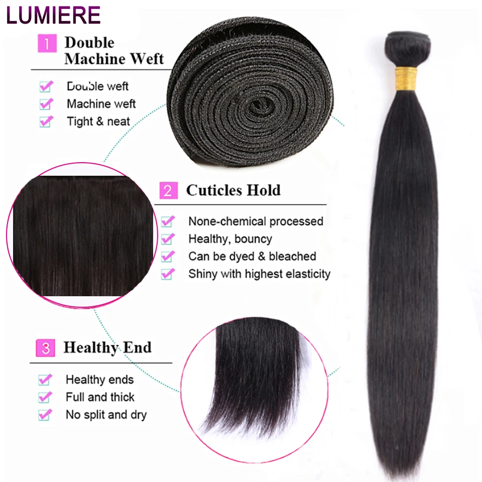 Волосы Lumiere перуанские волосы прямые пряди чки волос человеческие для