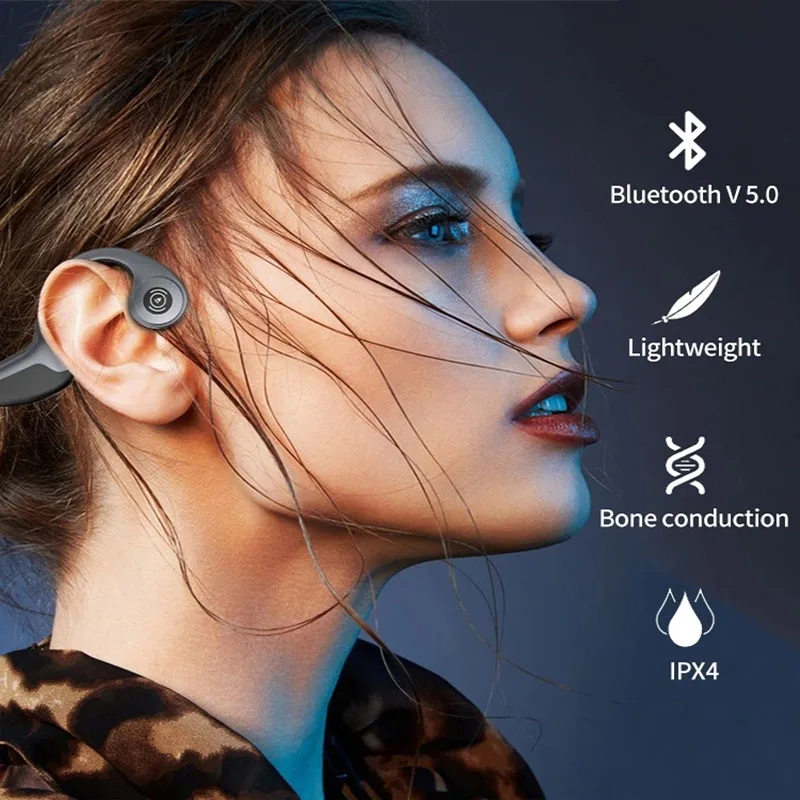 

Z8 Wirless Bluetooth Bone Conduction Earphone Stereo Handsfree Earbud Outdoor Sport Waterproof Headphones Headsets With Mic