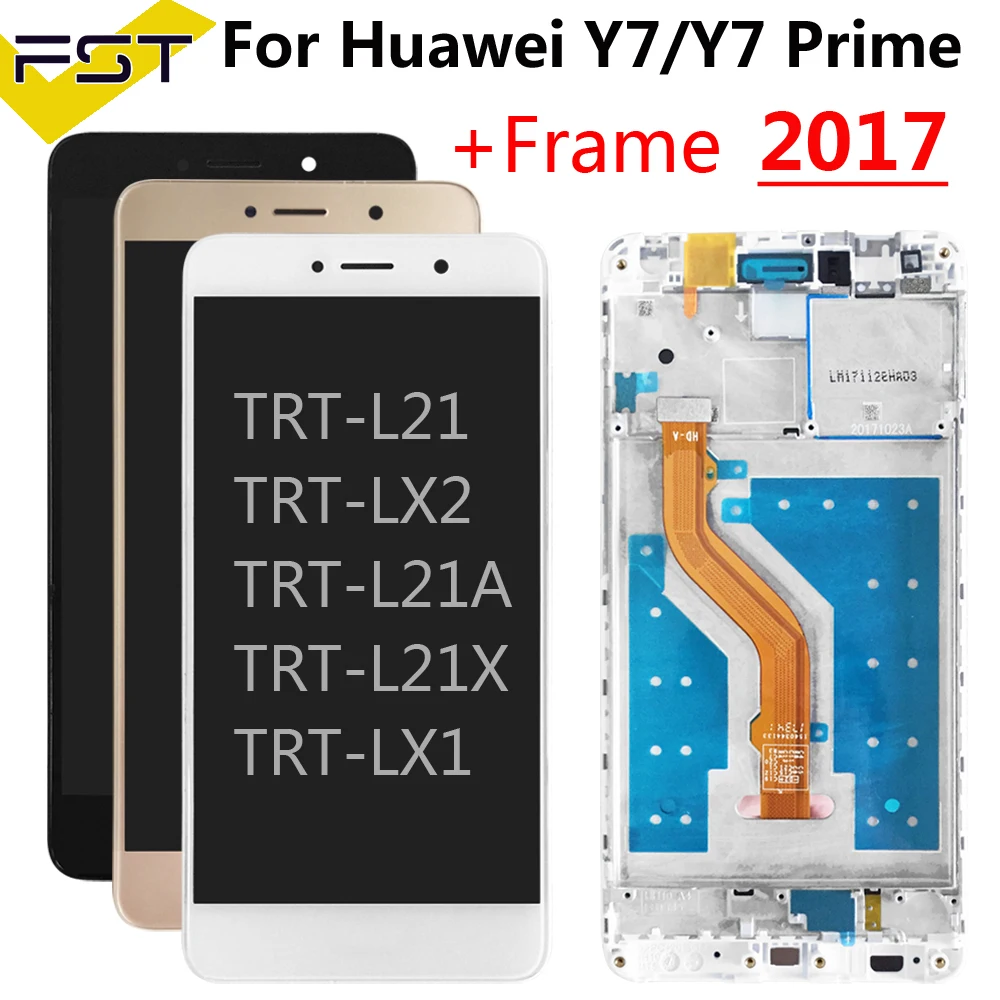 

For HUAWEI Y7 2017 Y7 Prime 2017 LCD Display Touch Screen Digitizer For Huawei Y7 Prime 2017 LCD With Frame TRT-L21 TRT-LX1