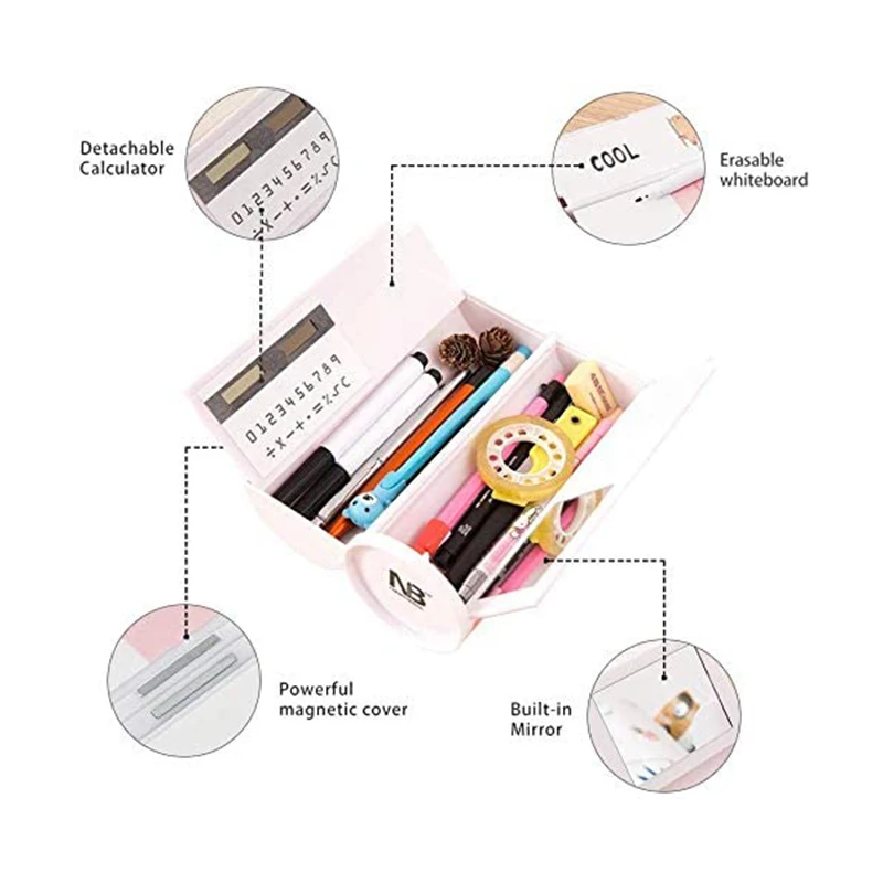 

NBX Pencil Case Cute, Creative Multi-Function Large-Capacity Pen Box for Boys and Girls Little Fresh Cartoon-Love Launch