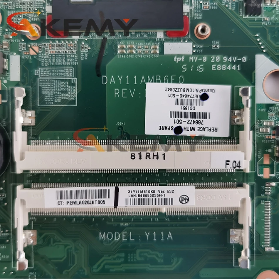 Для HP павильон 15-P DAY11AMB6E0 SR1EB i7-4510U N15S-GT-S-A2 DDR3L Тетрадь материнская плата полный тест