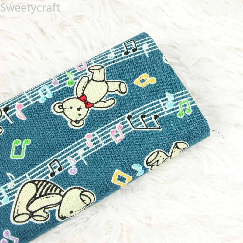 110x45 см плотная хлопчатобумажная ткань наполовину двора печать нот для