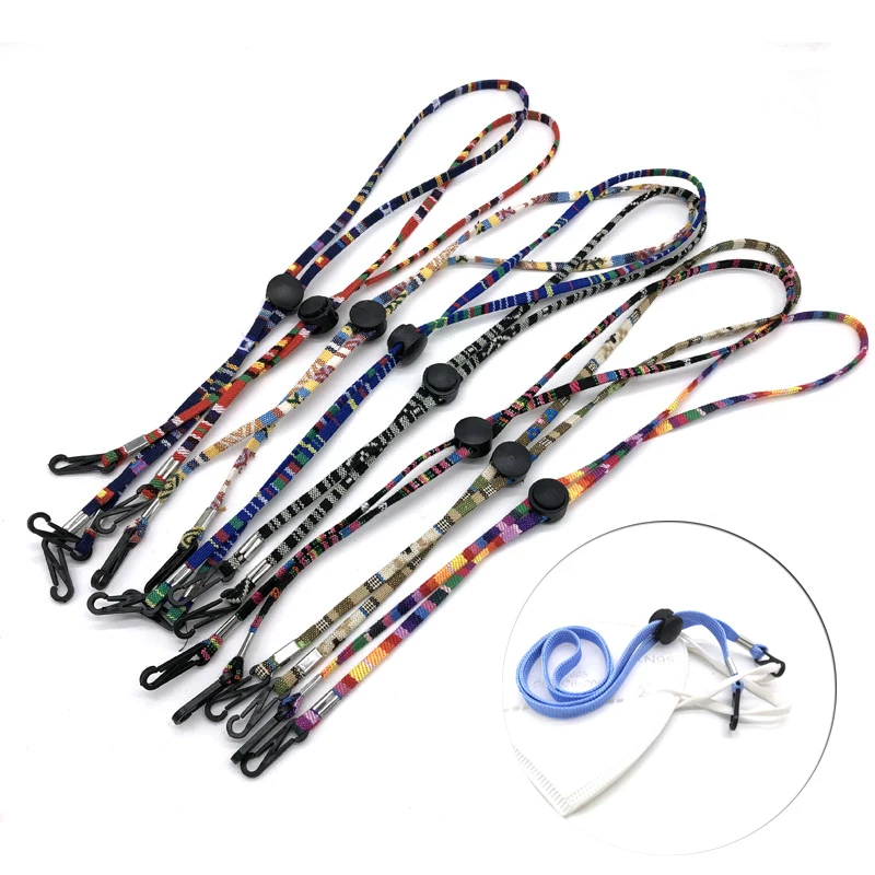 

Ethnic Trendy Adjustable Mask Rope Holder Strap Anti-lost Eyeglasses Chains Traceless Ear Hanging Lanyard For Face Mask