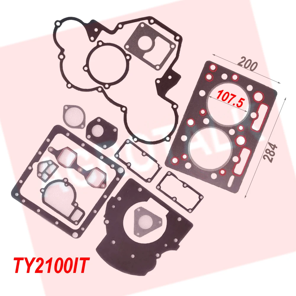 set of block gaskets including  cylinder head gasket for Jiangdong TY295IT/TY2100IT/JD2102T/JD2102Q,