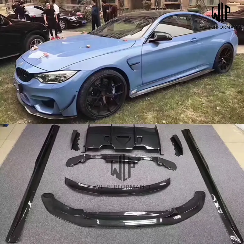 F80 M3 F82 M4 углеродное волокно комплект кузова передняя губа задний диффузор