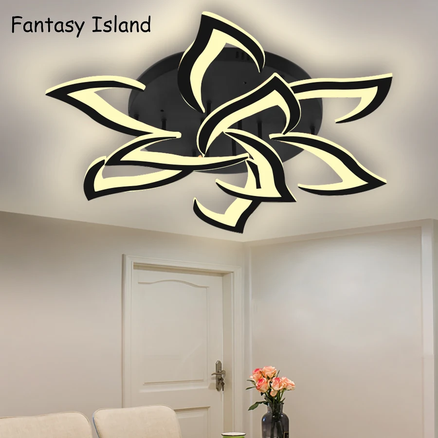 

Home New Led Chandelier Ceiling For Living Room Bedroom Black Modern Led Ceiling Chandelier Home Lighting Chandelier Fixtures