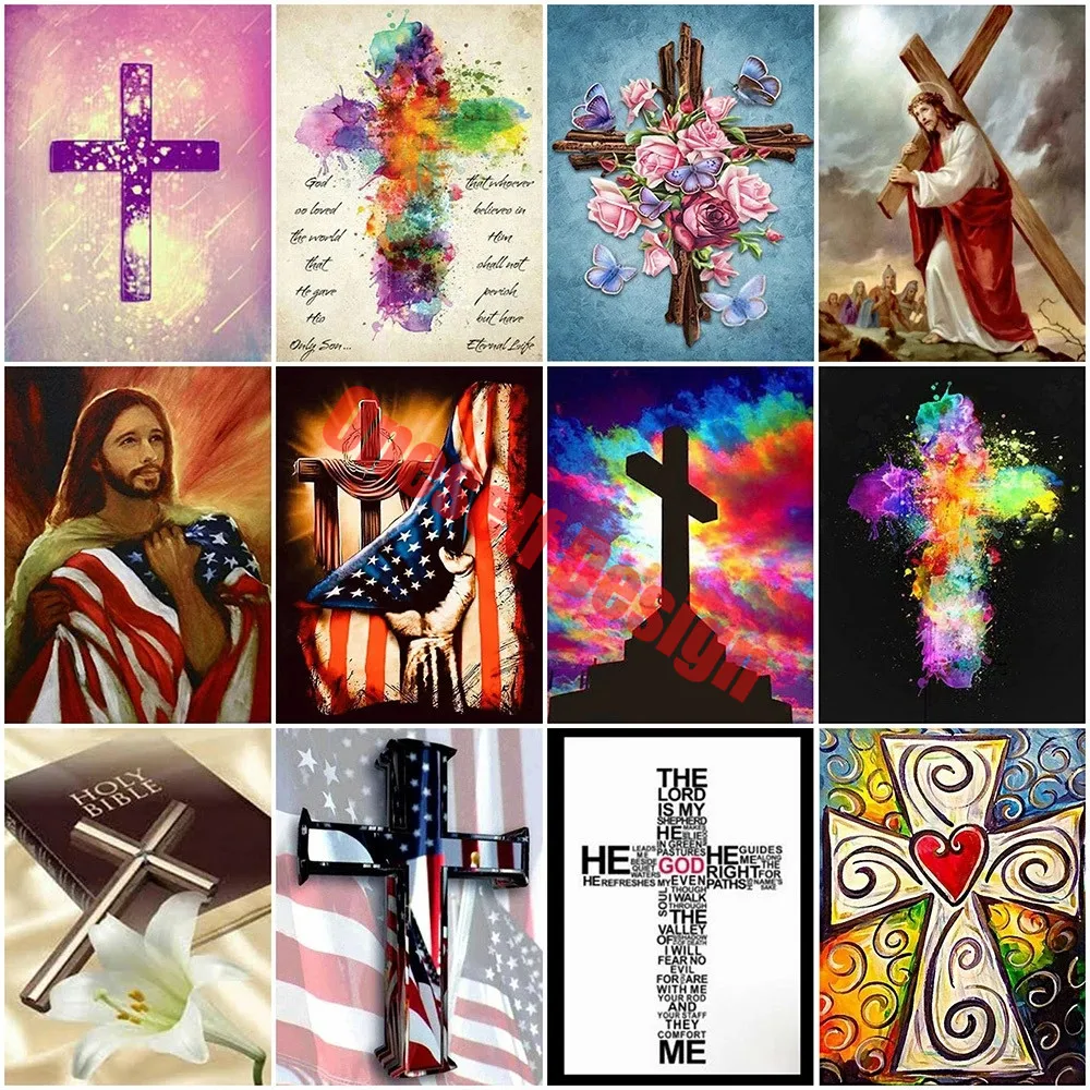 

diy diamond embroidery 5d diamond painting Jesus diy diamond painting cross stitch Christian diamond mosaic rhinestone picture
