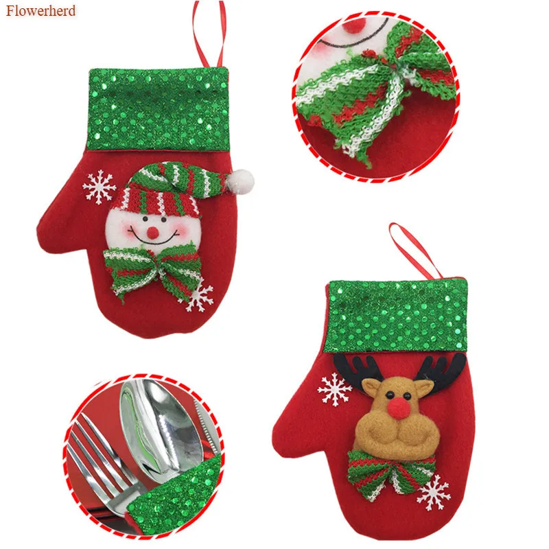 Рождественские перчатки елочные Подвески рождественские украшения для стола