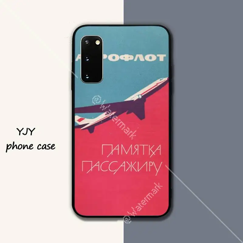 Yinuoda Aeroflot советские авиалинии черный мягкий чехол для телефона Samsung galaxy s6 s7 edge s8 s9