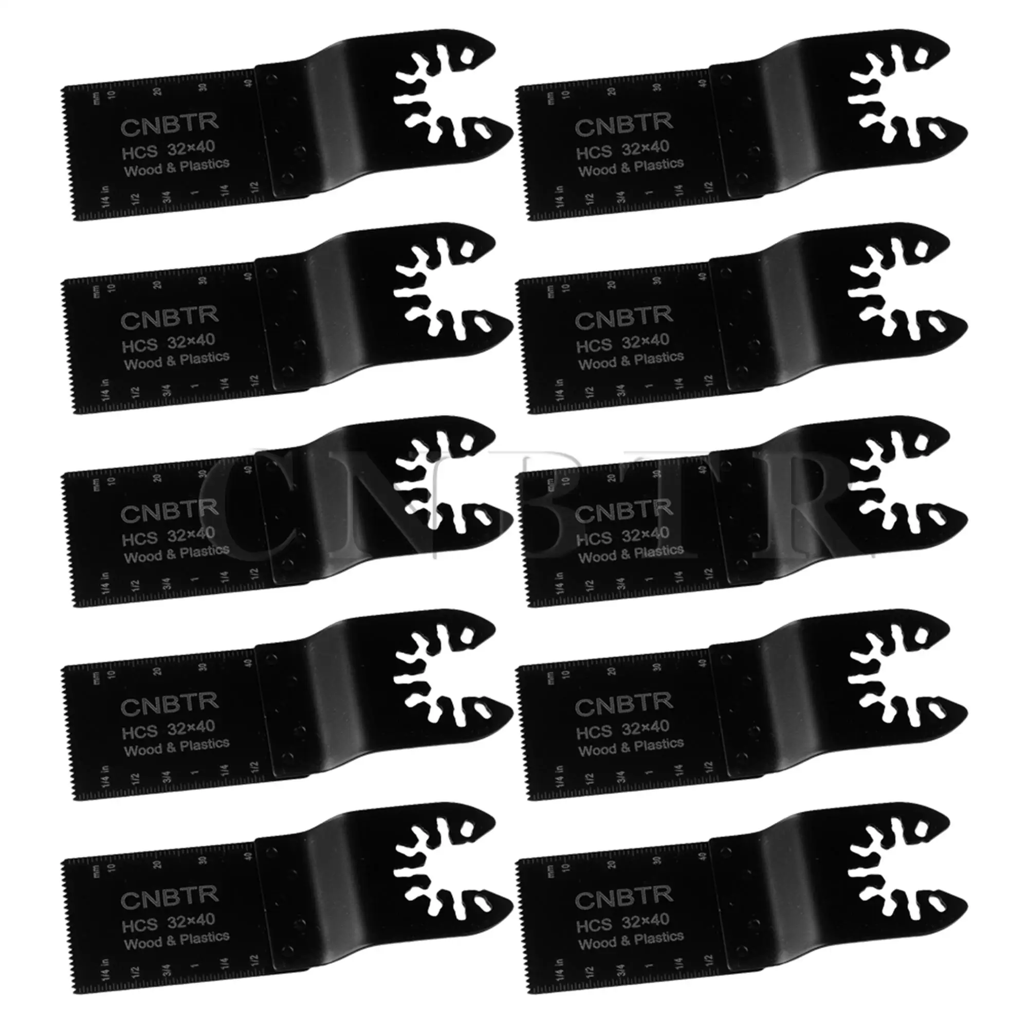 

10PCS CNBTR 32x40mm Oscillating Quick Release Saw Blades with Sharp Teeth