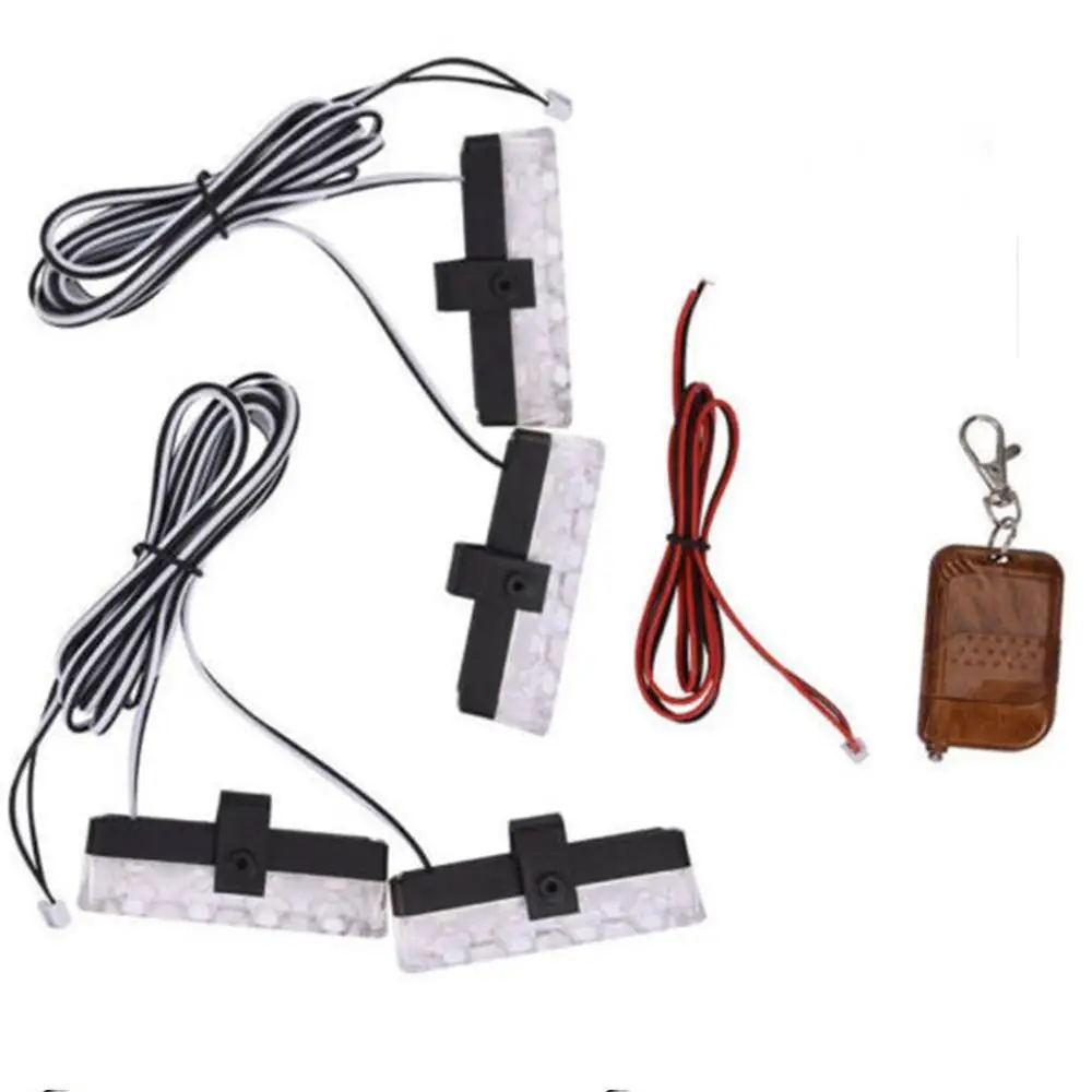 Прозрачная Автомобильная 16 Светодиодный в красном и синем цветах полиции