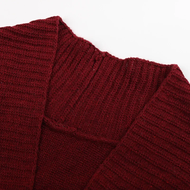 

Casual Jumper Cardigans Sweater Women Autumn Winter Solid Knitted Belt Sweater Tops For Women 2021 New Fashion