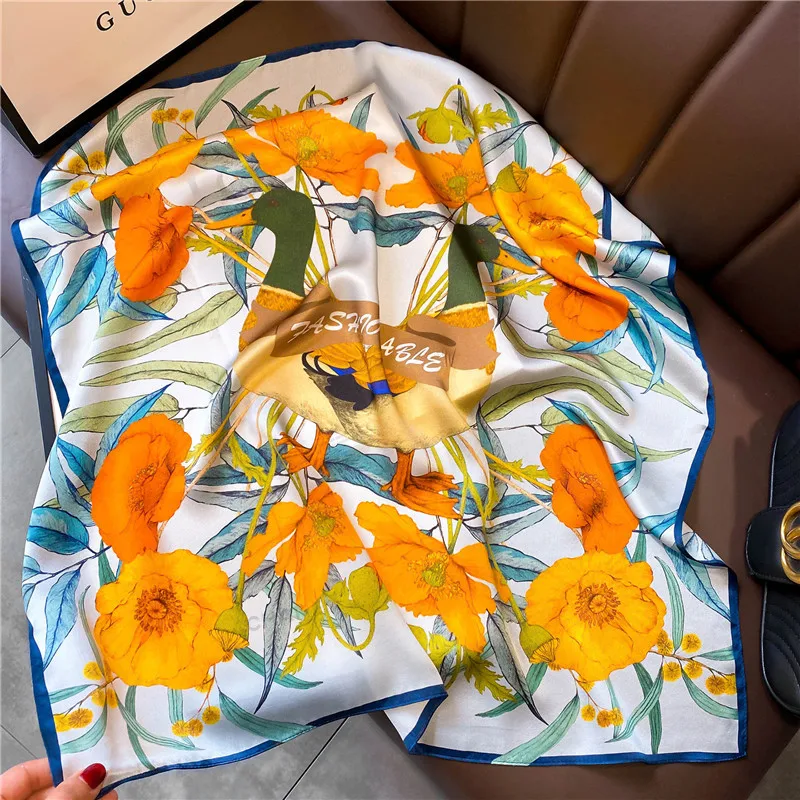 100% натуральный шелковый шарф модный женский шейный платок шарфы шаль фуляр
