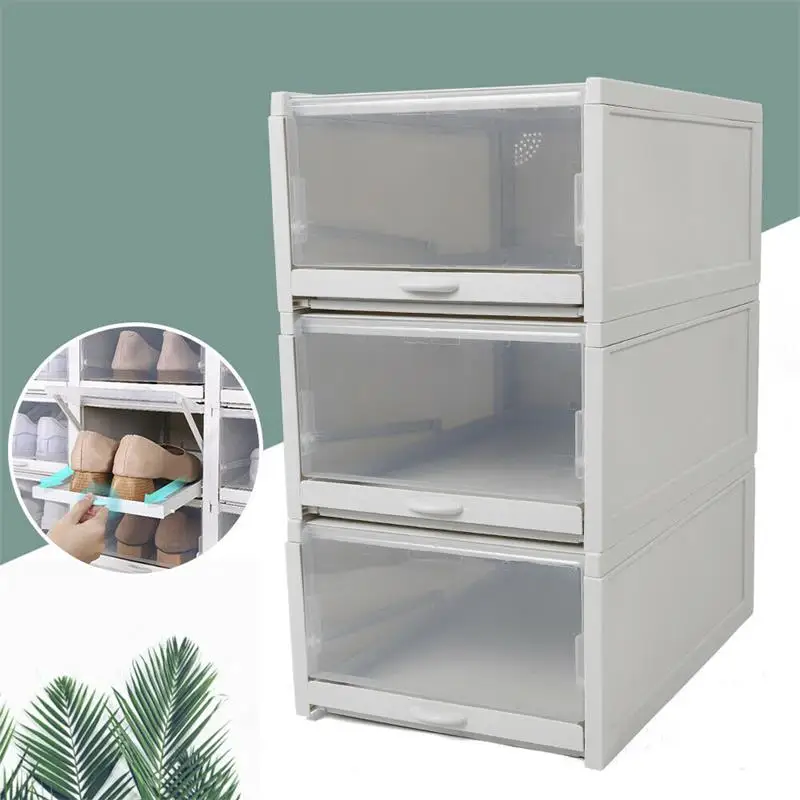 

3 шт., прозрачный пластиковый органайзер для обуви, с защитой от пыли