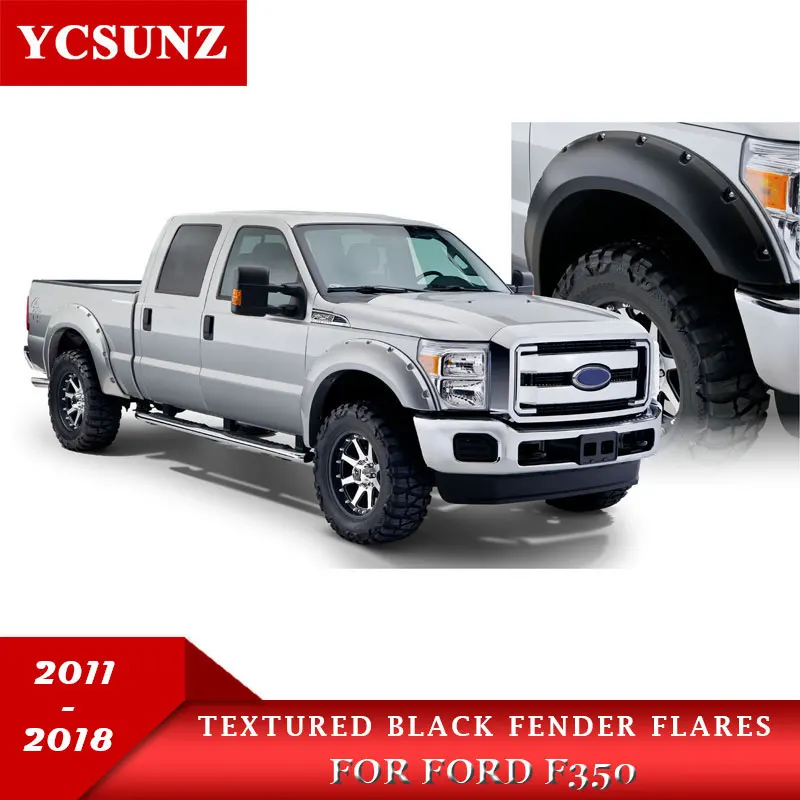 

Wheel Arch Mudguards Fender Flares For Ford F250 F350 2011 2012 2013 2014 2015 2016 2017 2018 With Bolt Nuts Pickup Truck Ycsunz