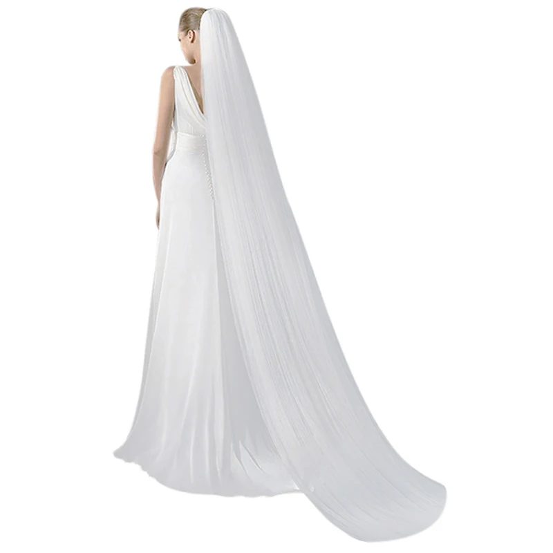 2 метра слоновой кости свадебные вуали однослойные Длинные Свадебные головная