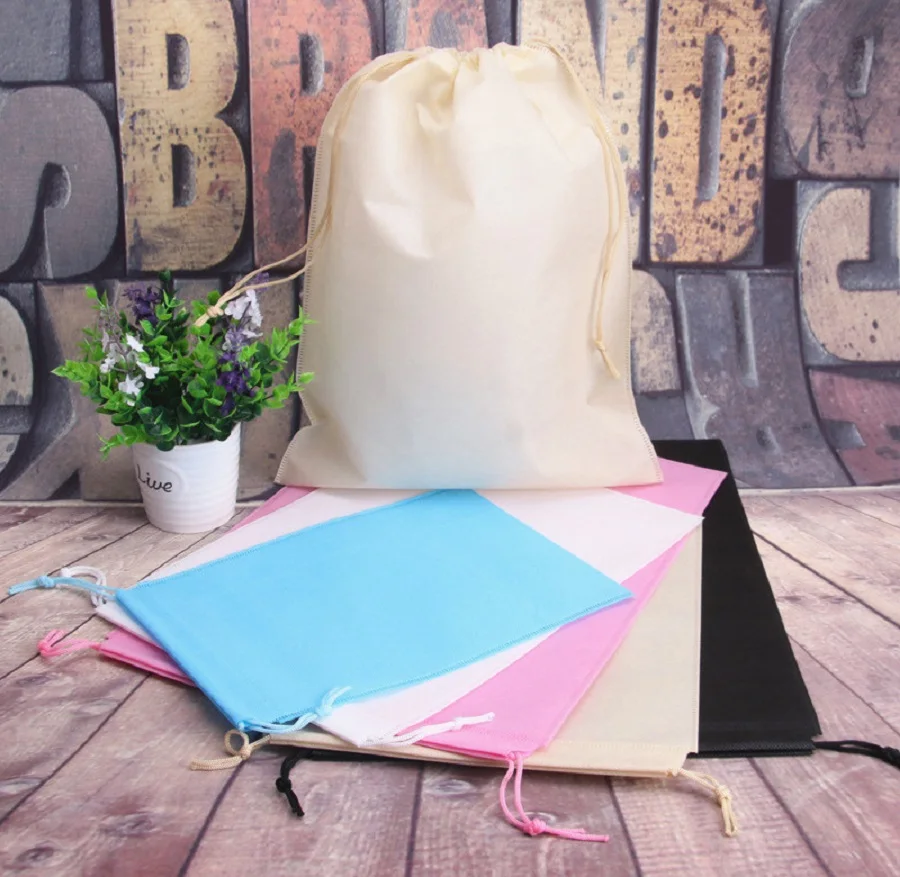 

1PC Waterproof Portable Carry Sack Non-woven Toy Shoe Pocket Storage Organize Draw Pocket Drawstring Dust Bags Toiletry Bag Case