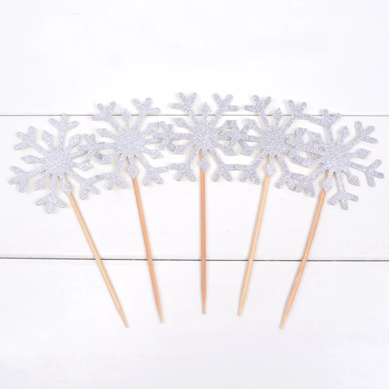 10 шт. Замороженные вечерние рождественские искусственные снежинки торт