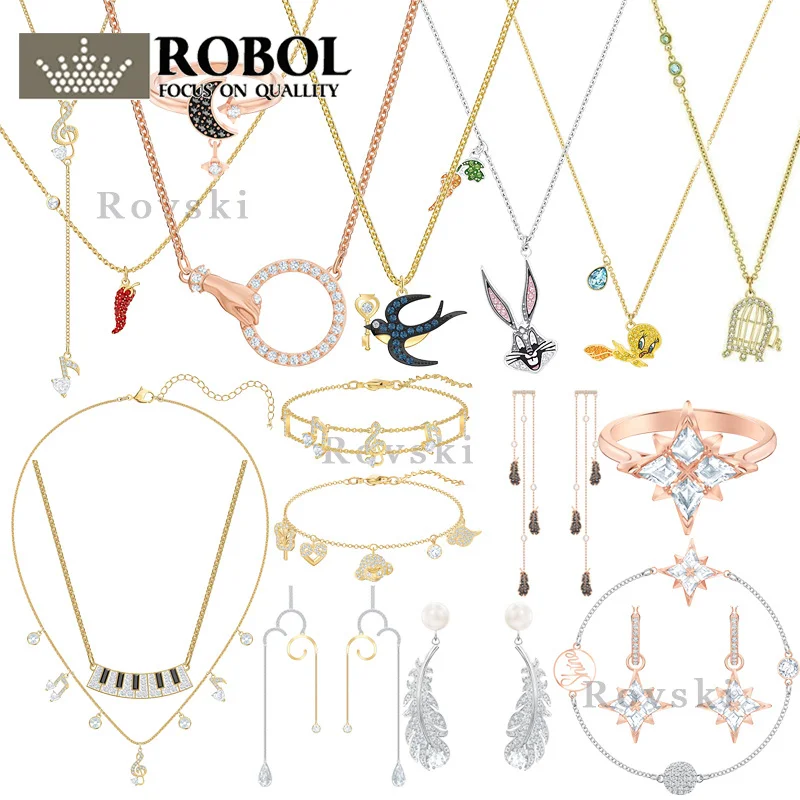 

SWA Original New 5494346 5429735 Fashion Elegant DIY Necklace Bracelet Earrings Ring Women Jewelry Gift Party Wedding Jewelry