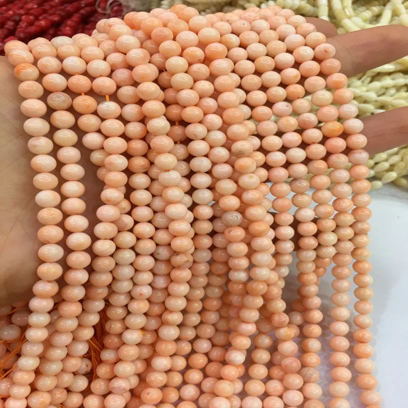 Натуральные каменные бусины из коралла круглой формы для создания ювелирных украшений, DIY браслетов, ожерелий и аксессуаров.