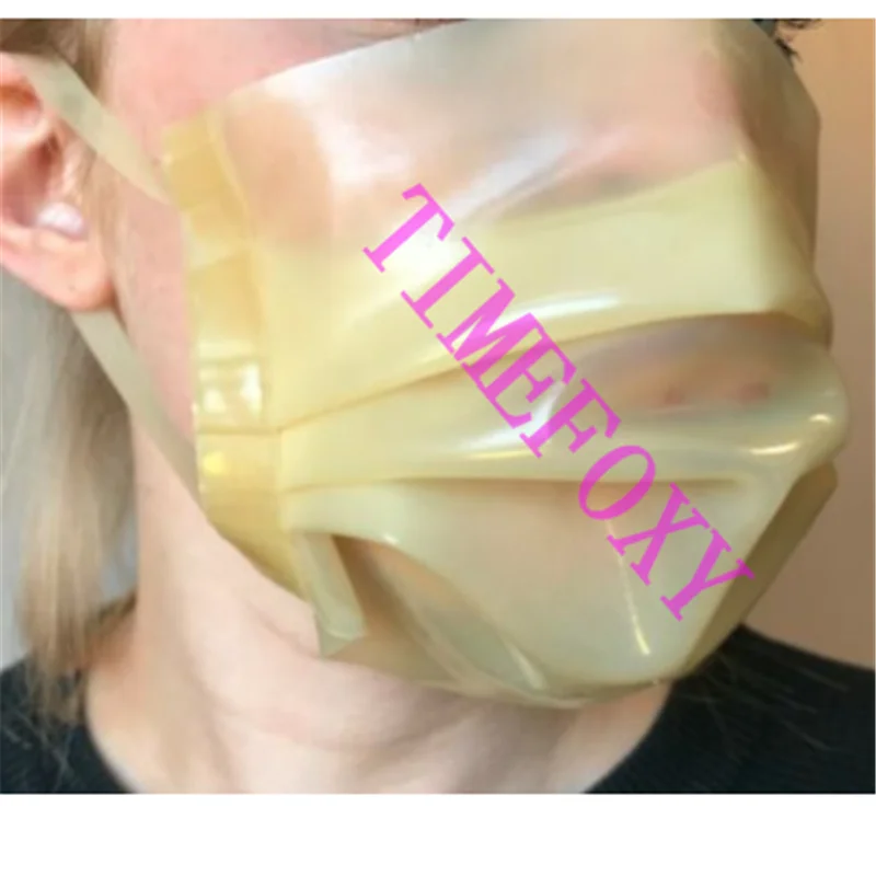 100% латексная дышащая резиновая маска для лица-натуральный