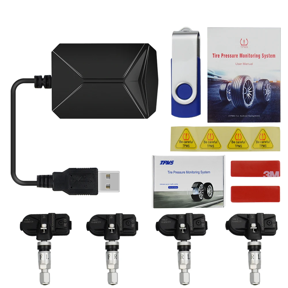 Автомобильная система контроля давления в шинах TPMS для Android навигации с 4