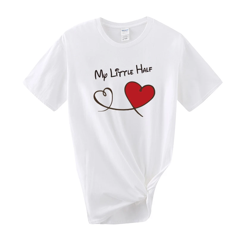 Женские футболки с сердечками повседневные принтом в стиле Харадзюку летние