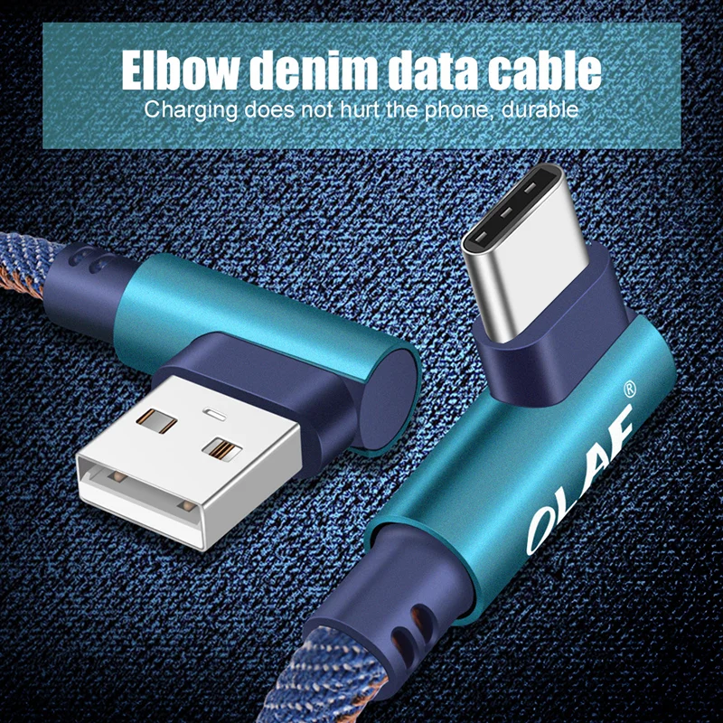 2 м usb type C 90 градусов быстрая зарядка USB C кабель type-c кабель для передачи данных зарядное устройство USB-C для samsung S8 S9 Note 9 8 для Xiaomi Mi8 Mi6