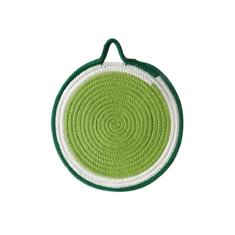

CXD-Cartoon Fruit Hanging Placemat For Dining Table Decor Plate Dish Mat Coaster Cup Cotton Pot Holders Insulation Pad Kitchen