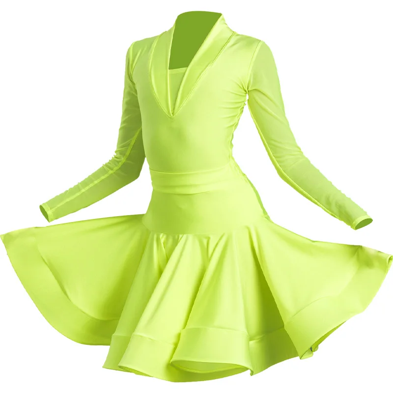 Новинка детское платье для латинских бальных танцев костюм латины выступлений