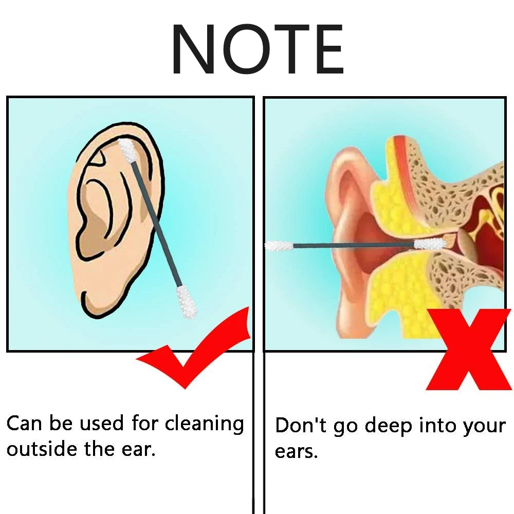 

Reusable Safety Cotton Swab 3 Pack Eco Friendly Silicone Cotton Buds Ear Buds Double Sided with Storage Case Beauty Tool