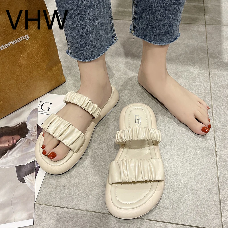 

Women Narrow Band Platform Slippers Outdoor Open Toe Elegant Solid Sandals Women Brand Design Summer Shoes Women