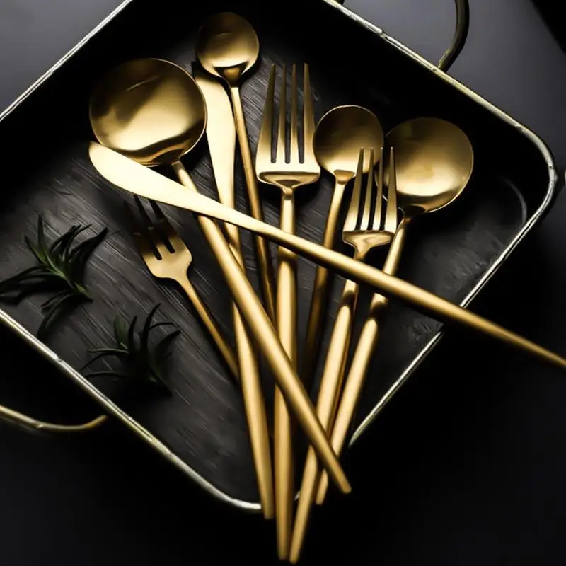 Набор столовых приборов из нержавеющей стали нож для стейка вилка ложка и