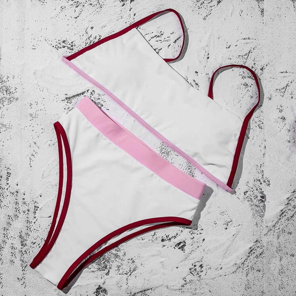 Женский купальник-бикини летний сексуальный купальник с принтом пляжная одежда