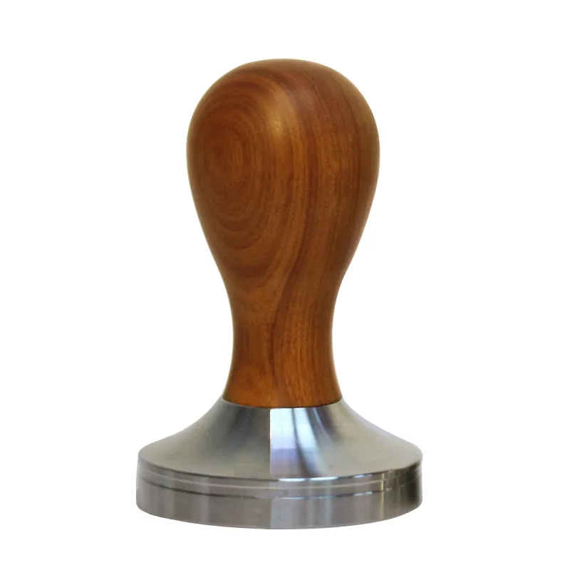 

Stainless Steel Base Coffee Powder Hammer Solid Wood Handle Tamper Barista Espresso Customized Accessory Tools WJ817