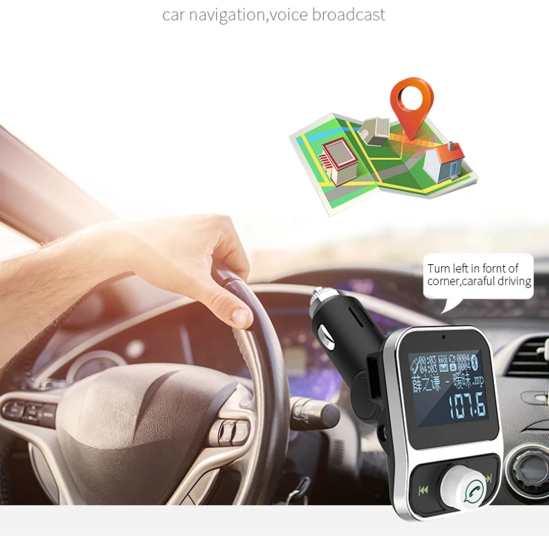 Автомобильный комплект с fm трансмиттером KORSEED беспроводной Bluetooth модулятор Handsfree