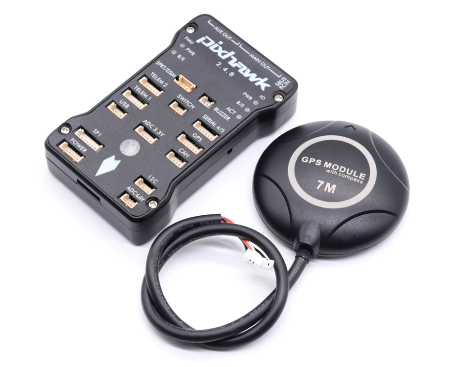 Pixhawk 2.4.8 PIX PX4 32 Bit автопилот Контроллер полета 7m gps 7M w/4G SD переключатель безопасности зуммер+ PPM+ IEC для радиоуправляемого дрона мультиротора