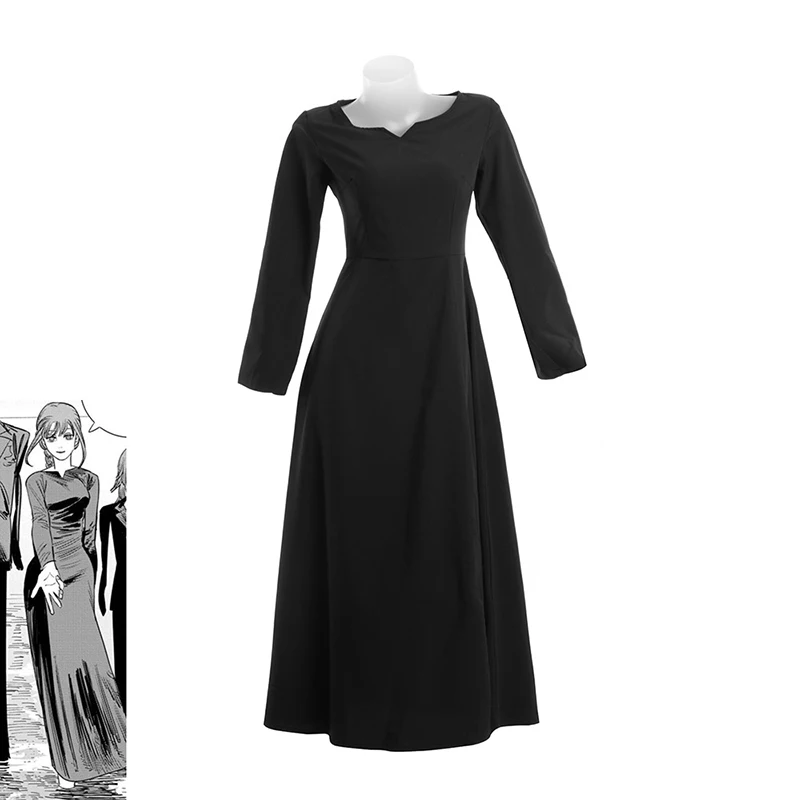 

Chainsaw Man Makima Cosplay costume female Halloween daily black dress